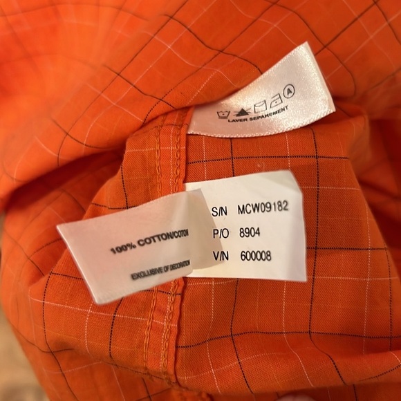 OSU Beavers Collegiate Orange Long Sleeve Plaid Embroidered Button Down Shirt - Picture 5 of 5